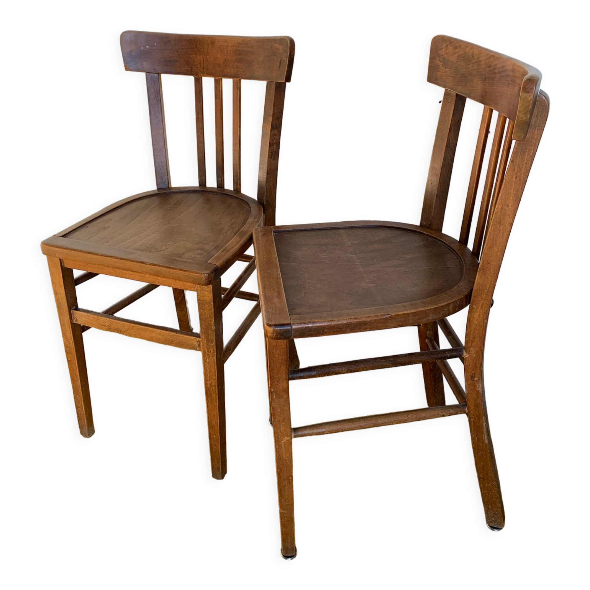Duo of bistro chairs