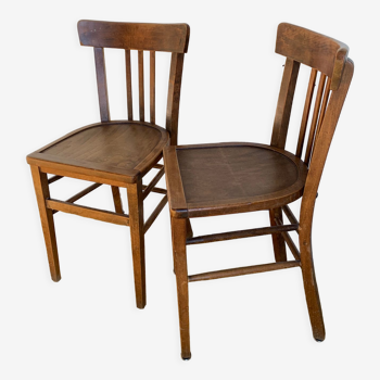 Duo of bistro chairs