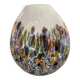 Contemporary murrine murano glass style with multicolored vase
