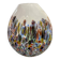 Contemporary murrine murano glass style with multicolored vase