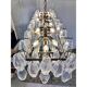 Contemporary Rectangular "Poliedro" Murano Glass Brunish Chandelier by Simo