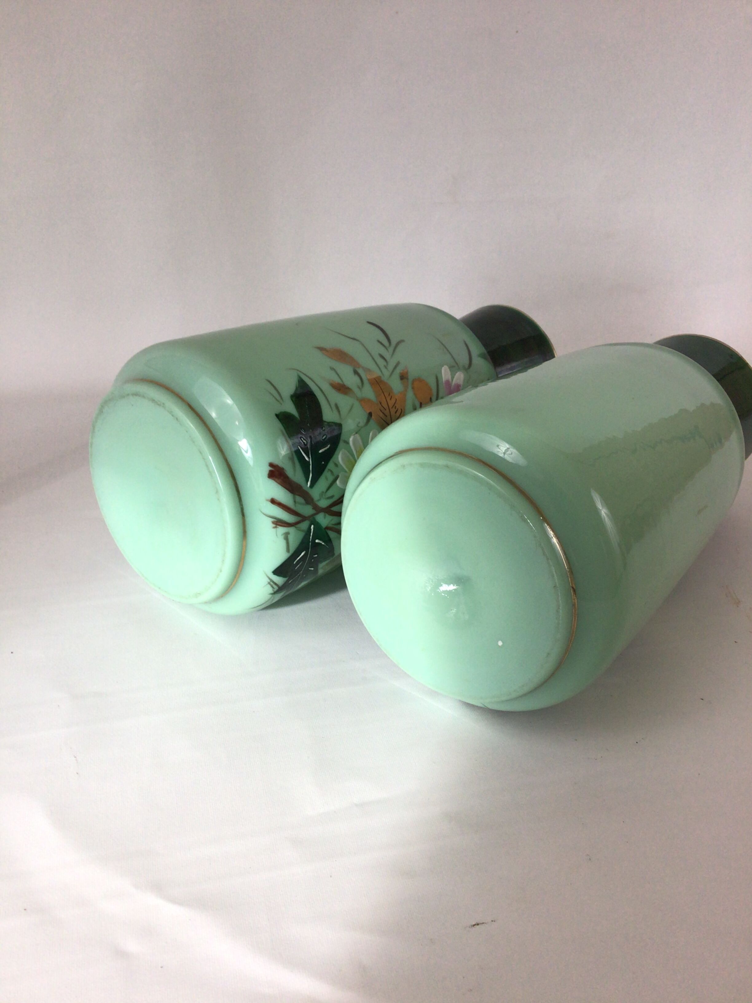 Pair of glass vases Early XXth