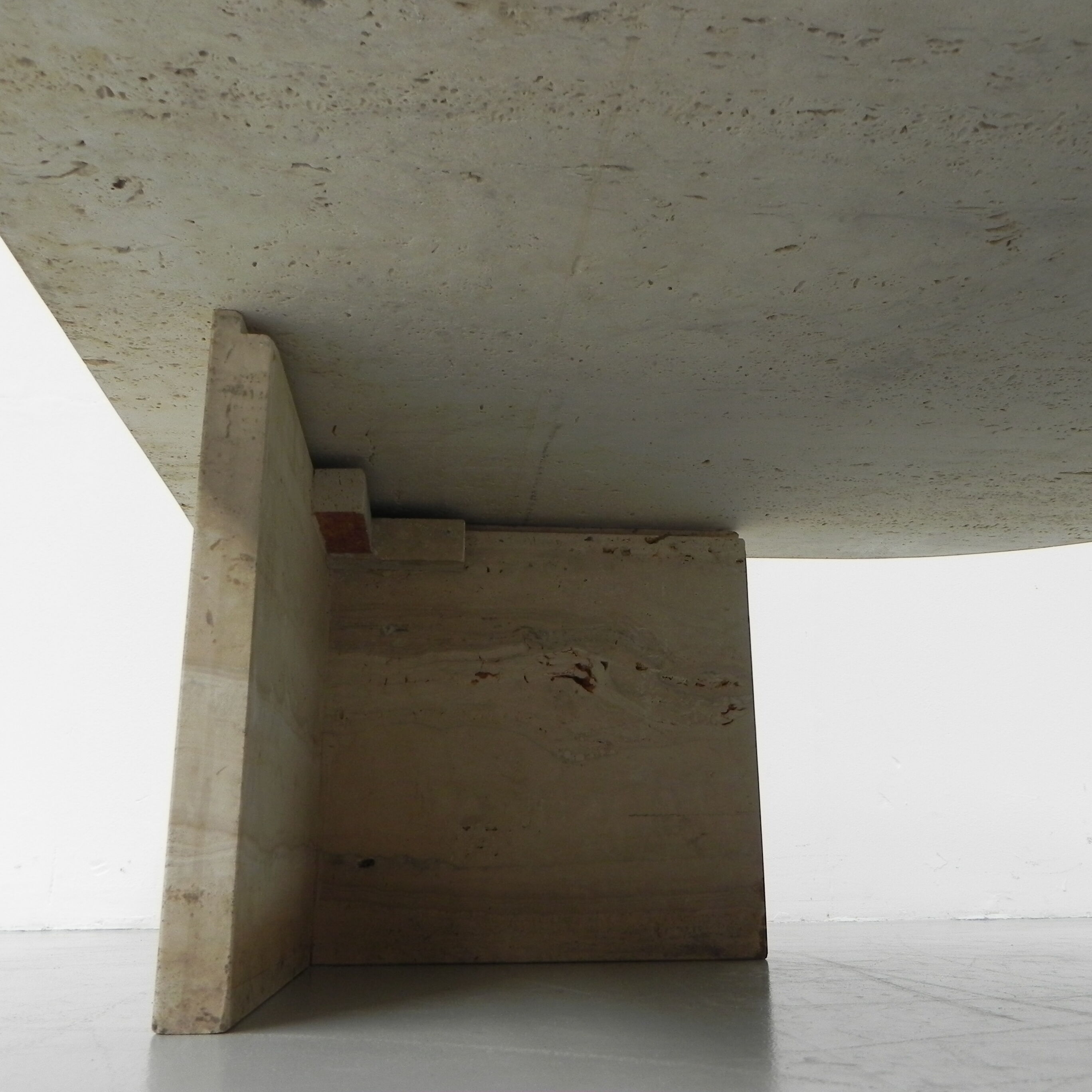 Travertine coffee table