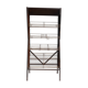 Old wooden and metal shelf
