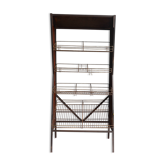 Old wooden and metal shelf