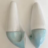 Set of 2 Porcelain Stig Carlsson Ifö Wall Lamps Made in Sweden