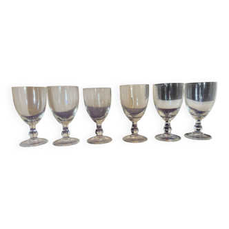 Set of 6 old glasses