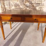 Green leather tray desk