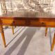 Green leather tray desk