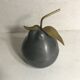Bonbonniere box shape metal Tin and brass vintage PEAR
