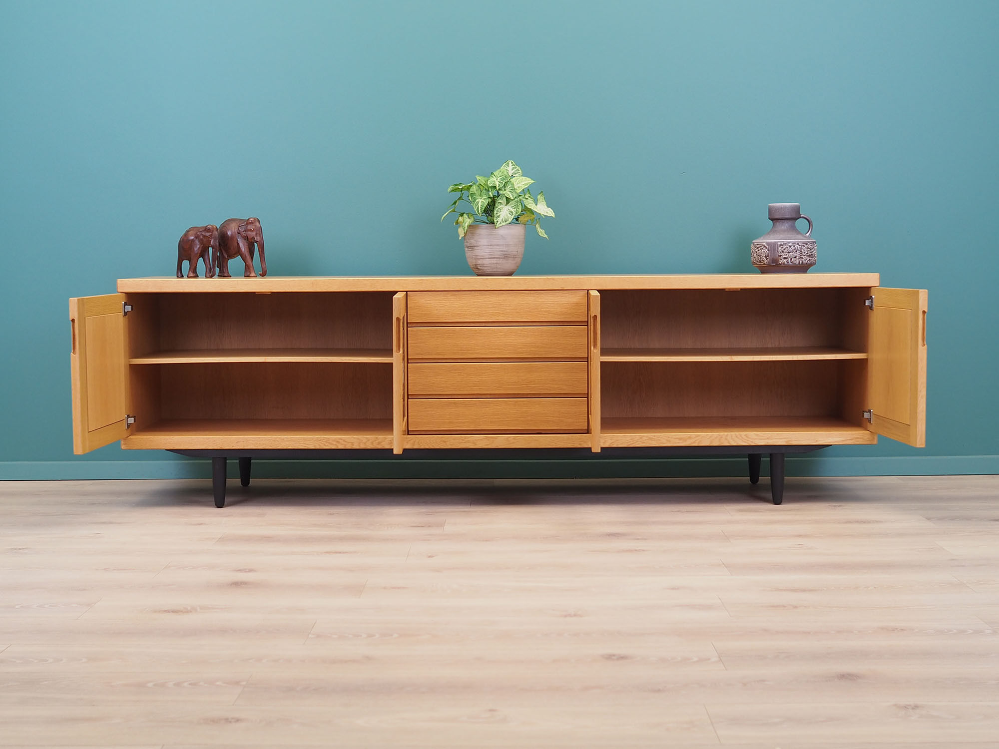 Ash sideboard, Danish design, 1970s, designer: Poul H. Poulsen, production: Gangsø Møbler