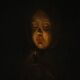 Oil on canvas, portrait in chiaroscuro, 19th century.