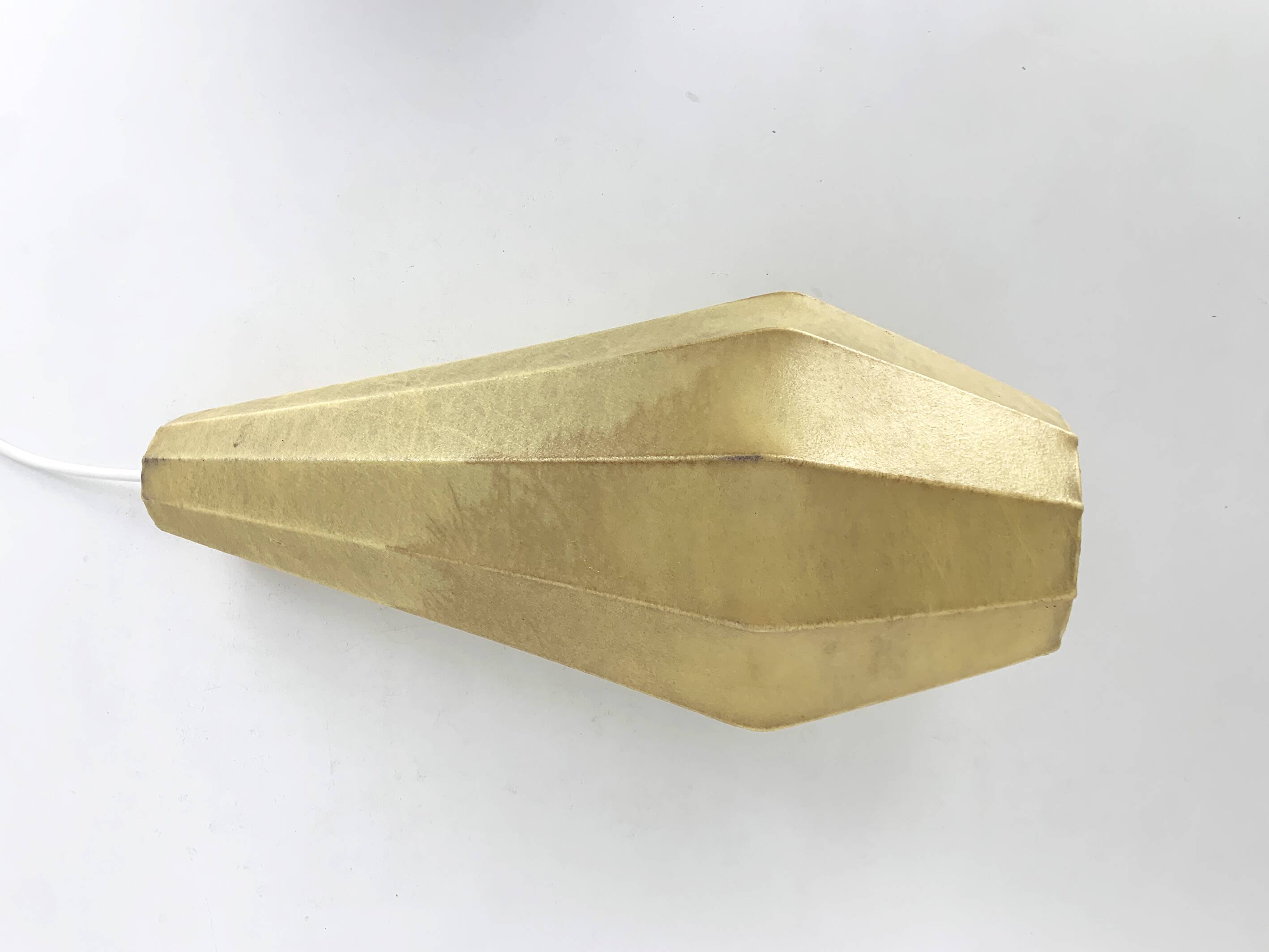 Oblong Cocoon pendant light, Friedel Wauer for Goldkant Leuchten, 1960s