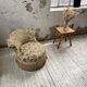 Fauteuil napoléon fleuri XIXème