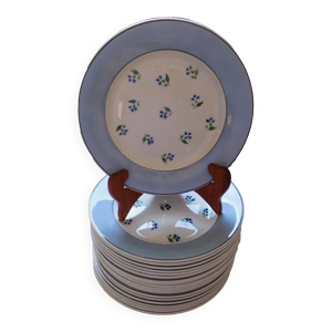 Assiettes plates digoin - sarreguemines