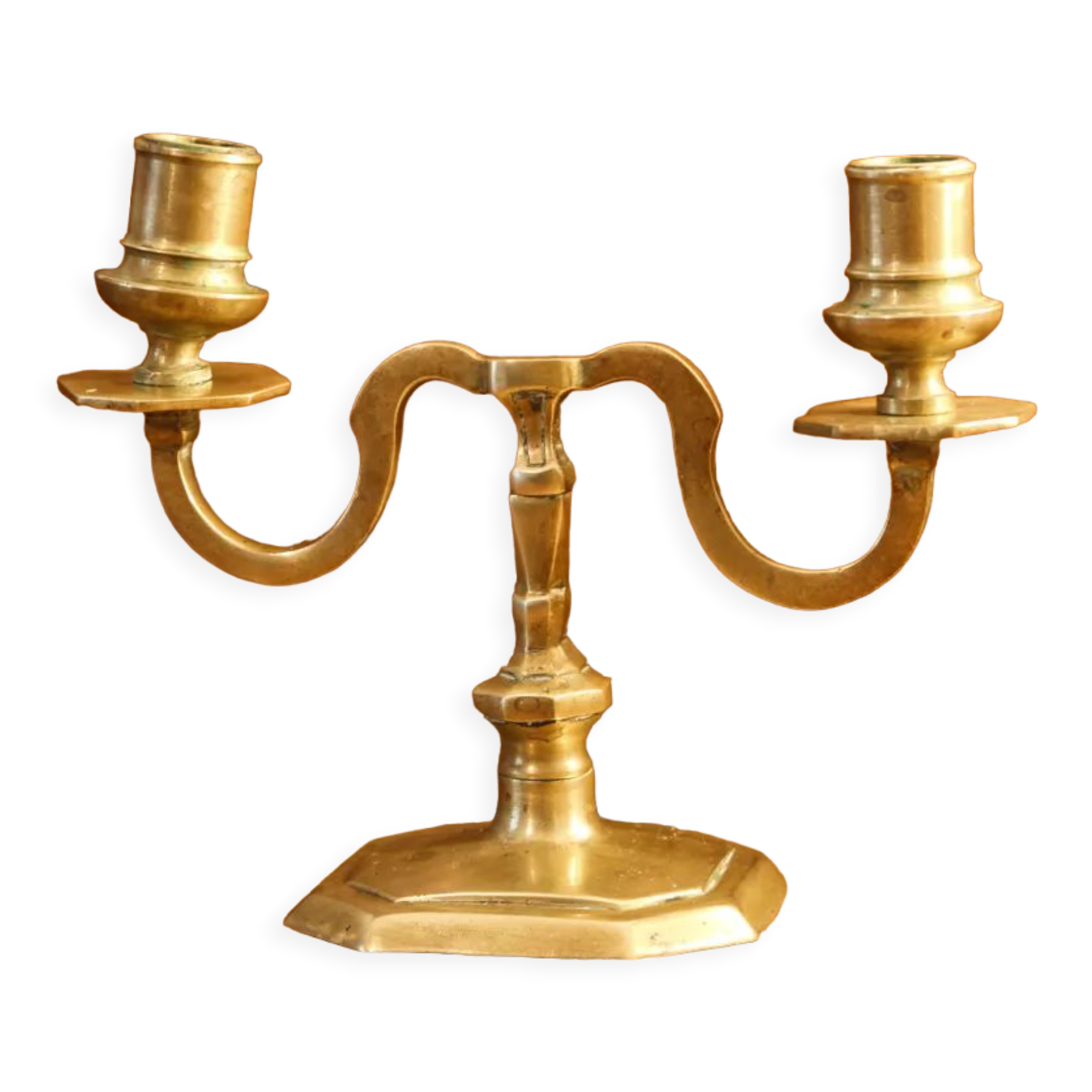Bronze candle holder, late nineteenth century