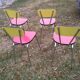 Lot de 4 chaises en formica bicolore