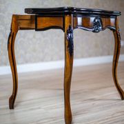 Table de jeu en noyer Louis Philippe antique, années 1890.