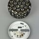 60s 70s ceiling lamp Glashütte Limburg Germany Plafoniere glass & metal