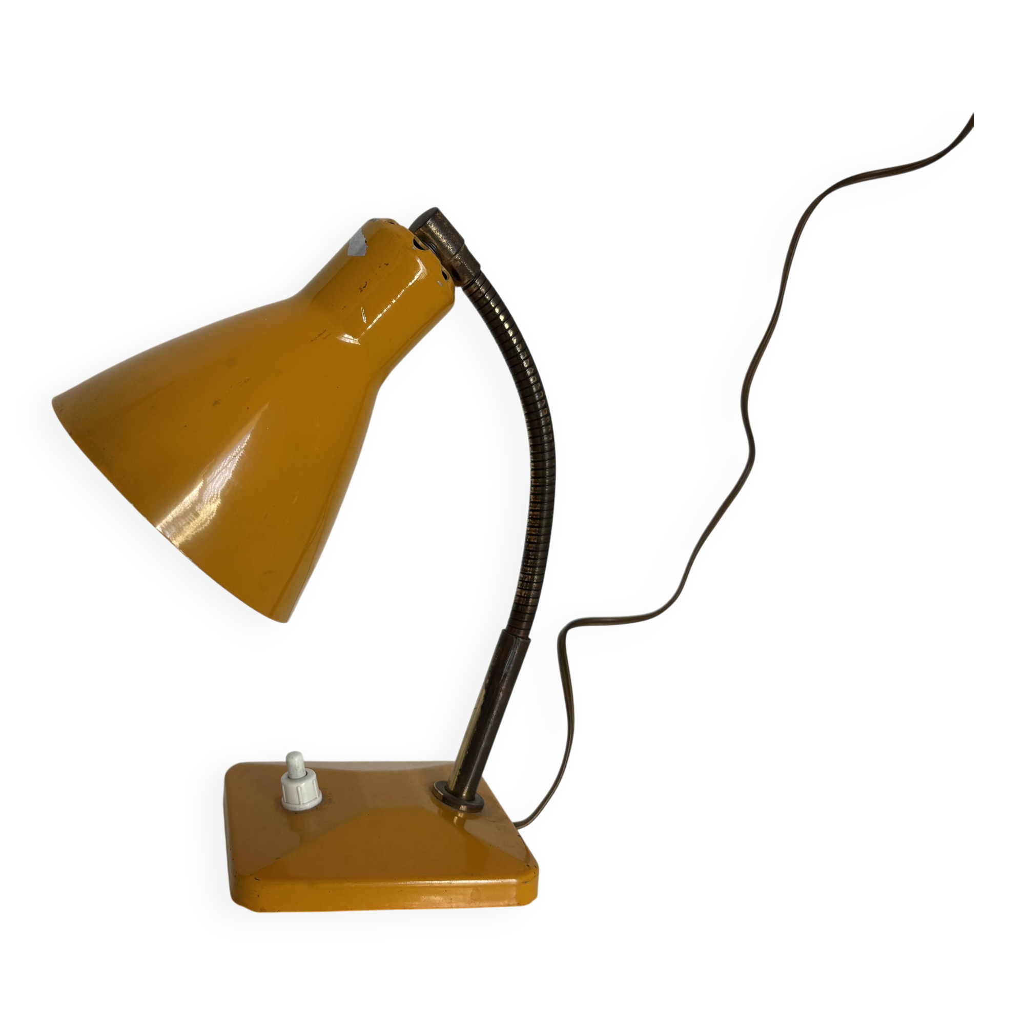 Vintage 1950 bedside lamp for children's desk gum-gutta - 21 cm