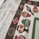 Vintage tablecloth with stylized pottery design, 1960s-70s