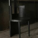 Room Studio Primitive and Modern Oak Sculptural Chair