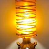 Accolay ceramic lamp with original lampshade, 1960s