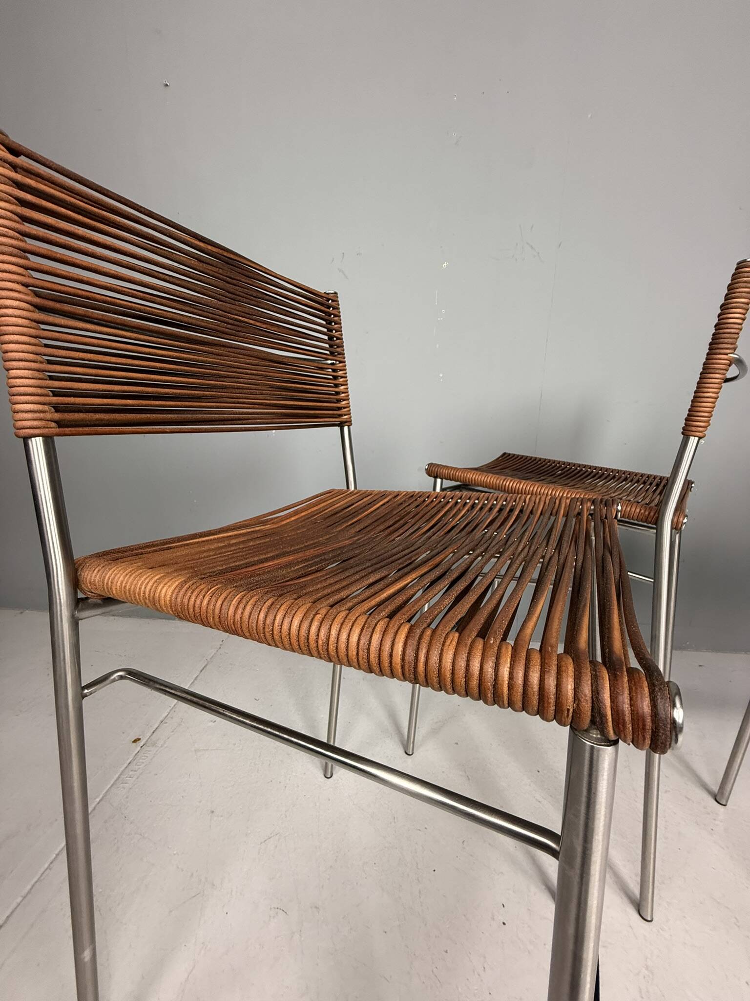 Tito Agnoli - Set of three bar stools "Miss B", Italy, 1997