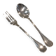 Silver-plated metal stew fork and spoon, Christofle silversmith, Albi