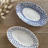 Pair of blue flower raviers