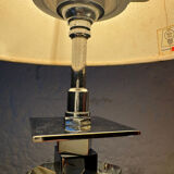 Art Deco lamp in chrome and crystal