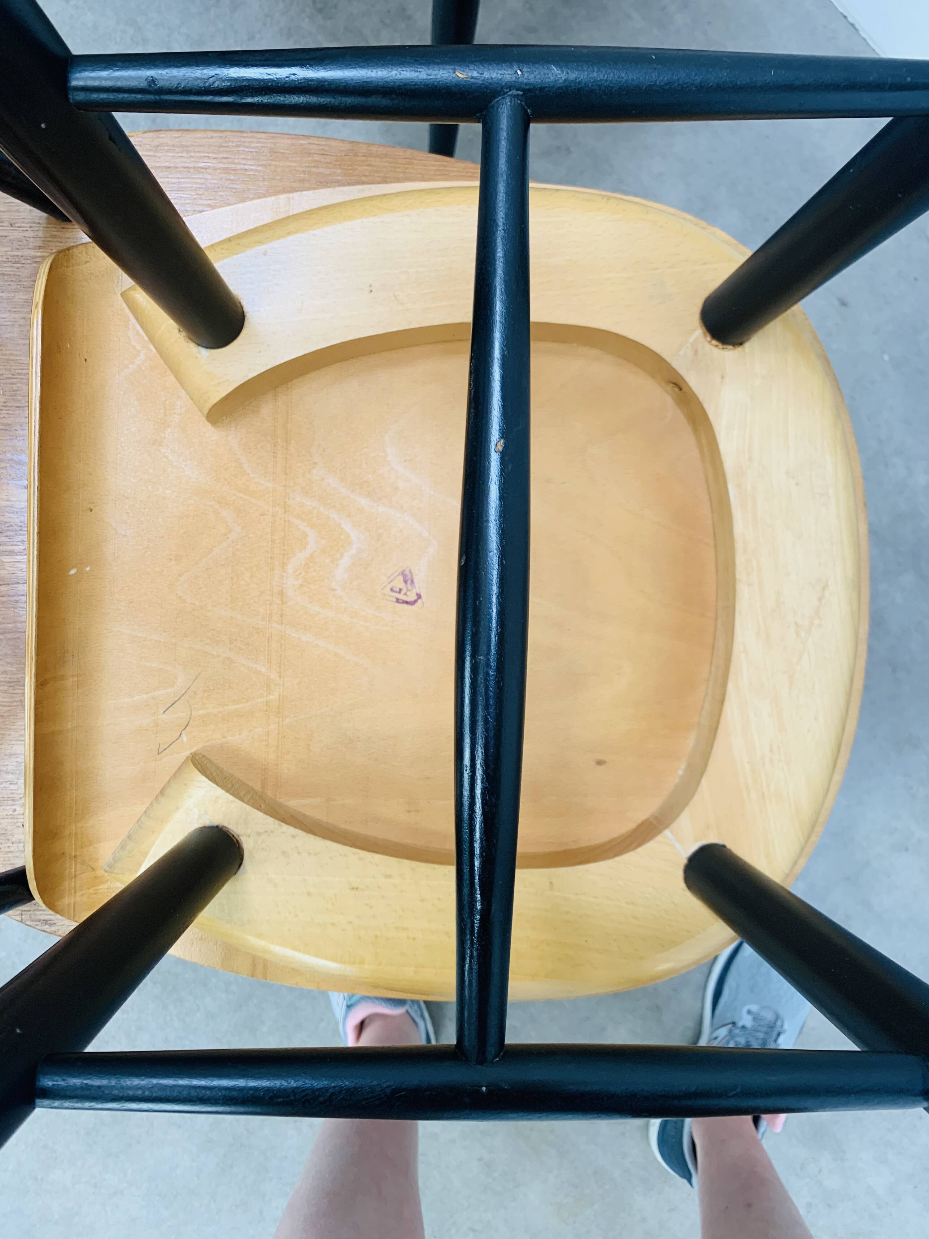 6 Fanett chairs by Ilmari Tapiovaara, Scandinavian, 1960s