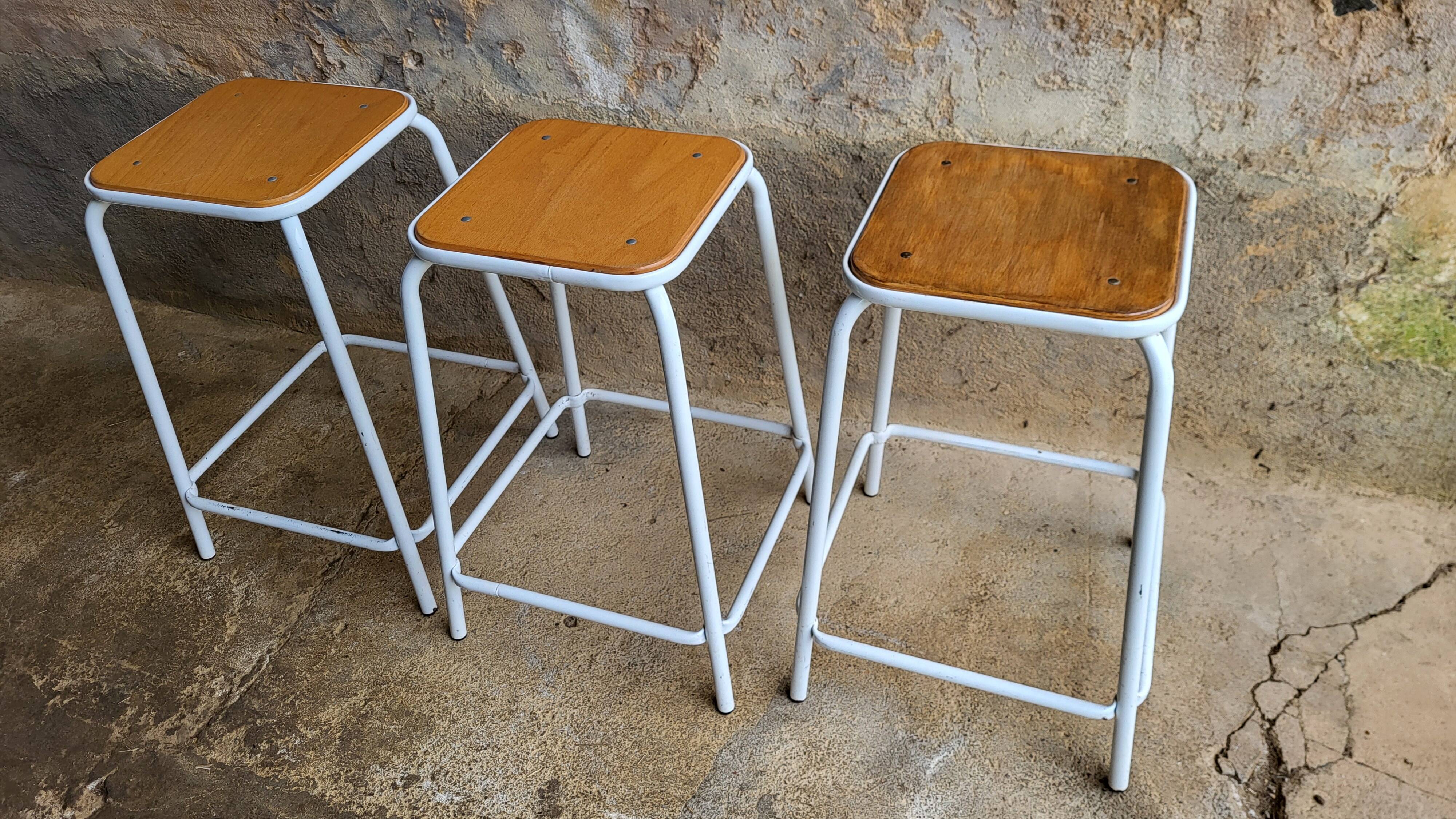 Vintage school industrial stool