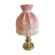 Brass bedside lamp and pink/vintage lampshade 60s-70s