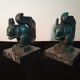 Max Le Verrier pair of Art Deco bookends "Squirrels" signed