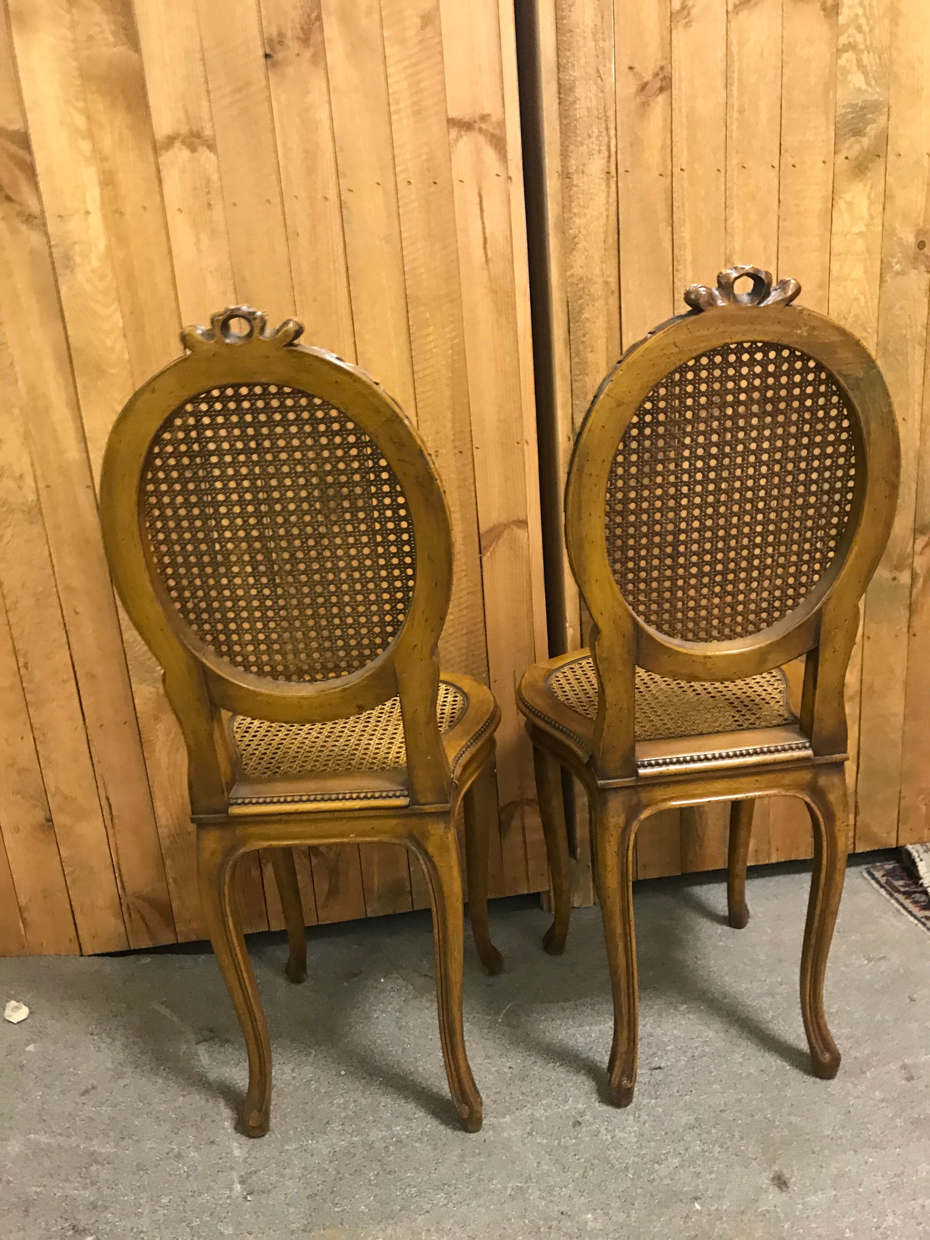 Paire de chaises de style Transition
