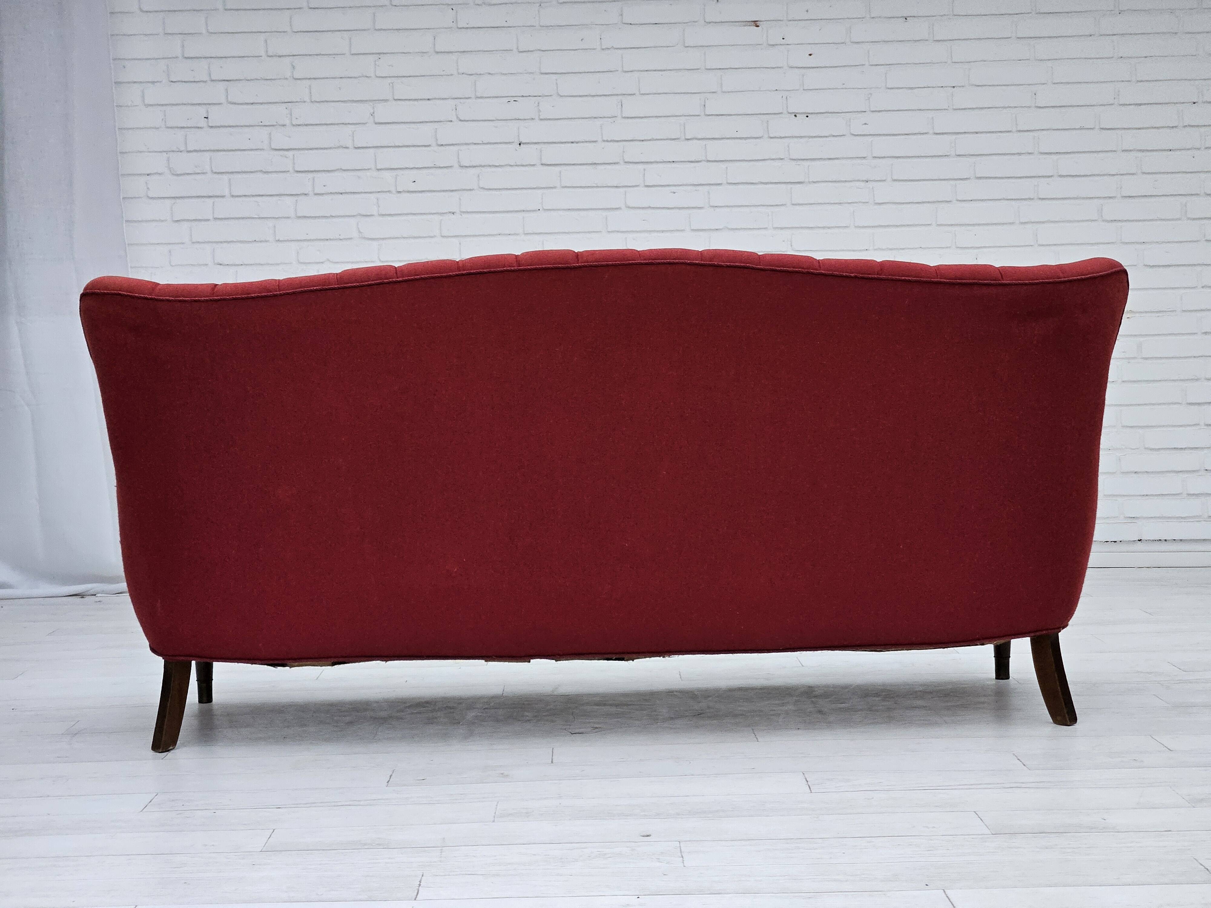 1960s, Danish 3-seater sofa by Alfred Christensen, furniture wool.
