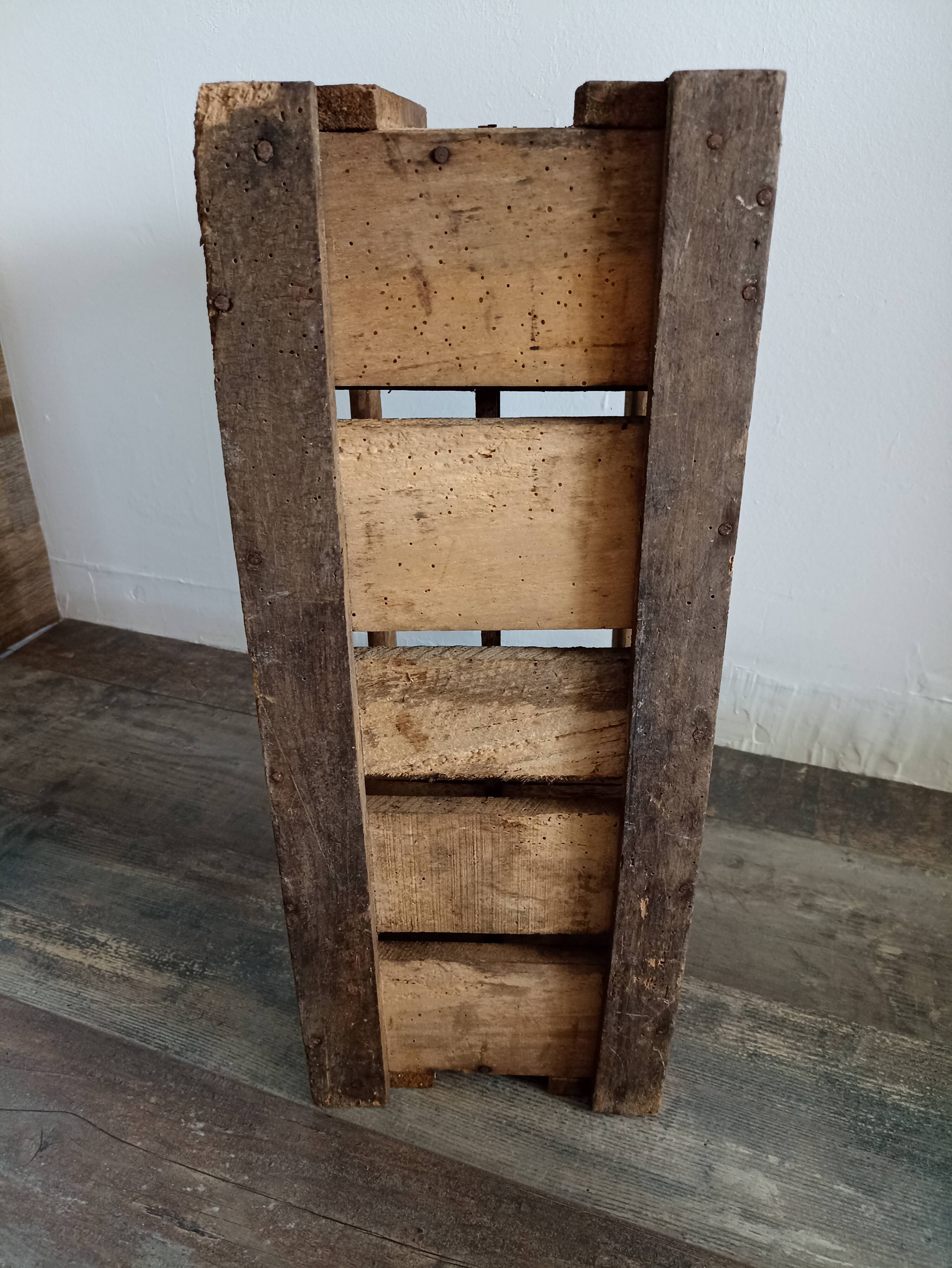 Wooden box with lockers