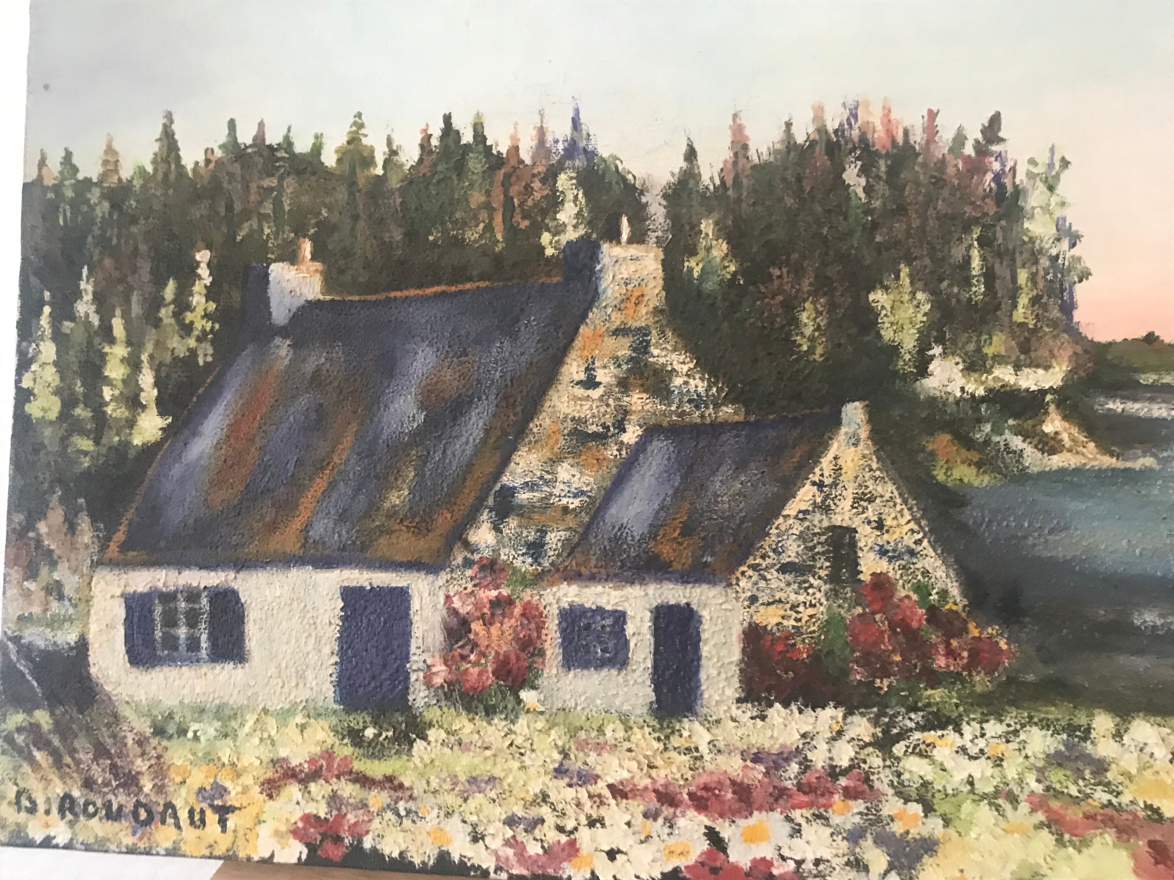 Oil on canvas landscape