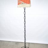Chain floor lamp and wool lampshade