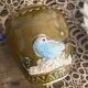 Vase en barbotine oiseaux Japon