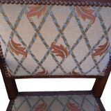 Paire de fauteuils bridge en bois et tissu, 1940