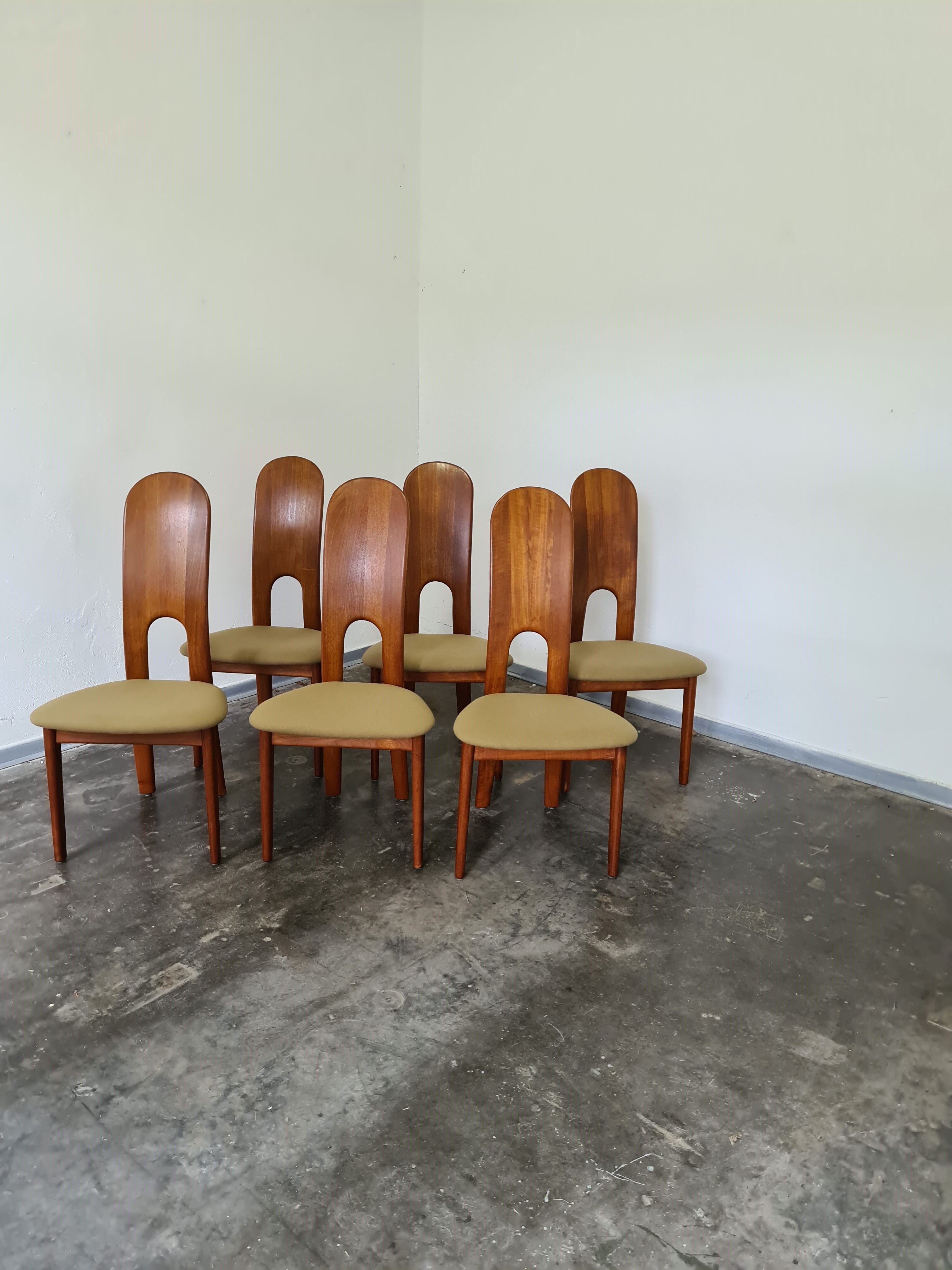 Set de  6 chaises à manger vintage danoises par Niels Koefoed
