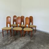 Set de  6 chaises à manger vintage danoises par Niels Koefoed