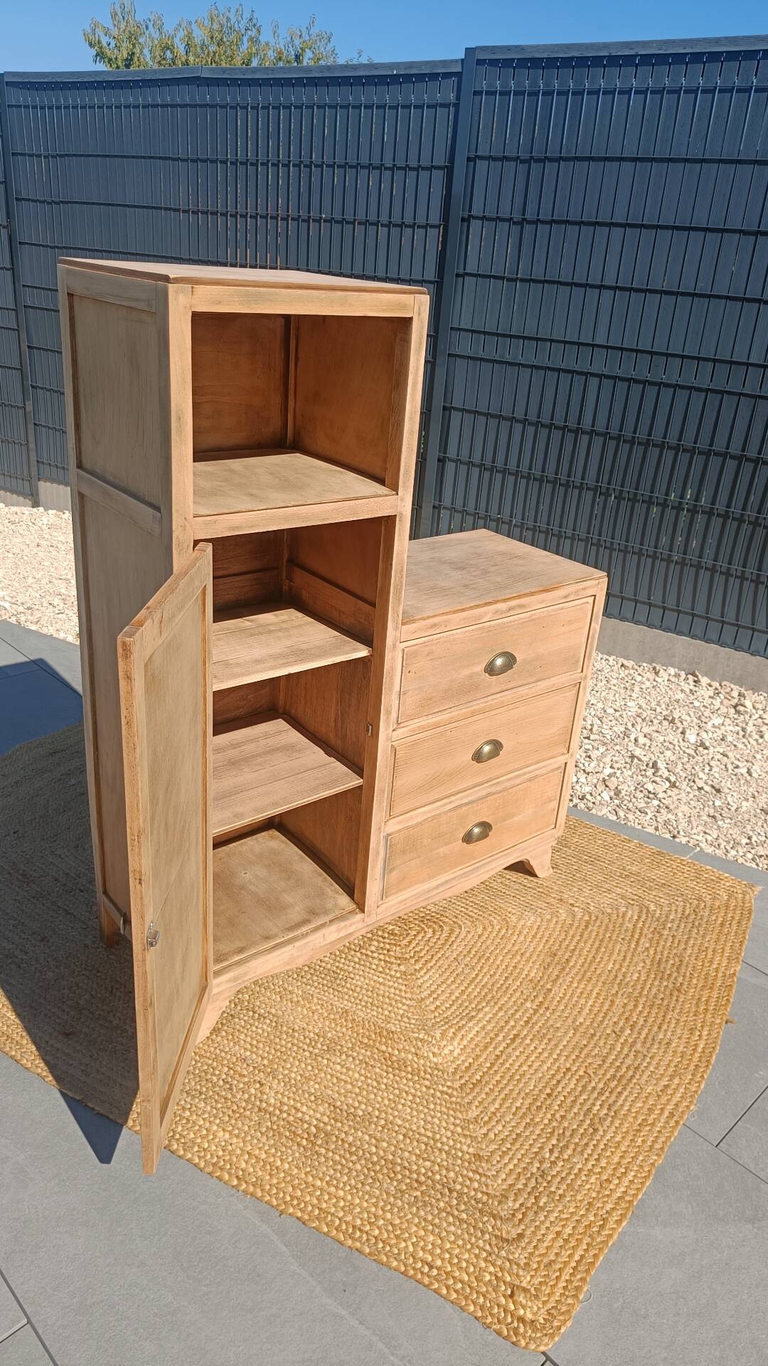 Handcrafted asymmetrical wooden furniture