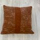 Pair of retro terracotta wool knit cushions