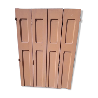 Lot shutters / doors / 4 elements solid wood patinated ep 1940 - 134cm