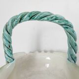 Pocket tray in the shape of a basket in italian ceramic