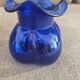 Small cobalt blue Scandinavian round vase