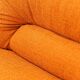 Vintage lounge armchair in orange fabric, 1970s design modernism
